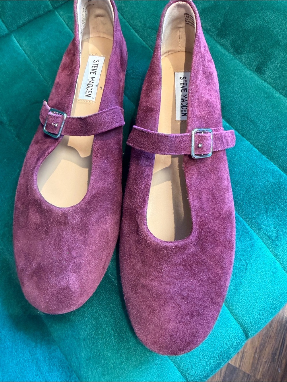 Steve Madden Purple Suede Mary Jane Flats